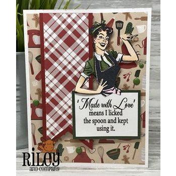 Riley and Company Funny Bones I Licked The Spoon Cling Rubber Stamp RWD-1111 made with love