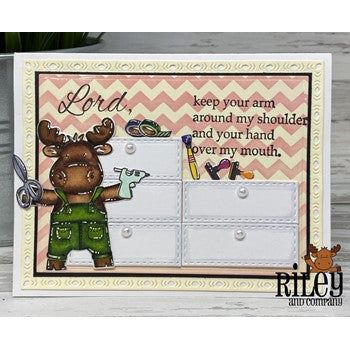 Riley and Company, Riley the Moose, red rubber stamps, Funny Bones