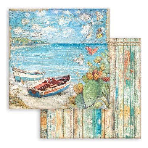 Stamperia Blue Dream 8x8 Paper Pad sbbs75 boat