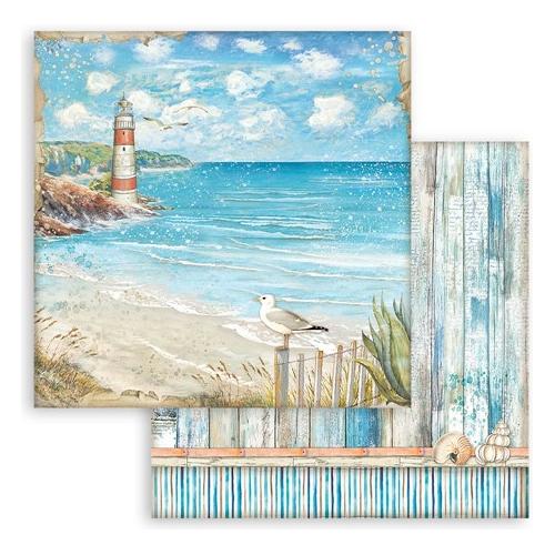 Stamperia Blue Dream 8x8 Paper Pad sbbs75 lighthouse