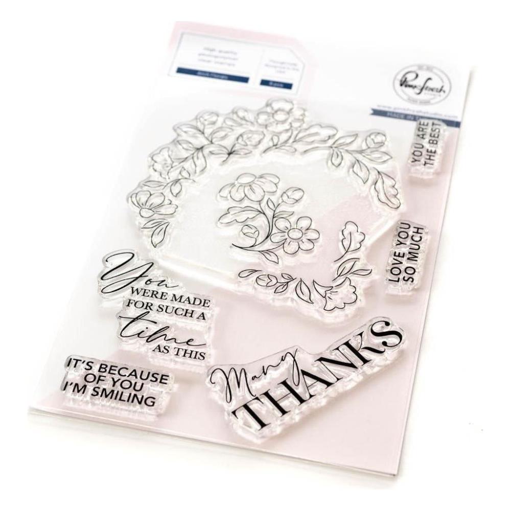 PinkFresh Studio Arch Floral Clear Stamp Set 194023