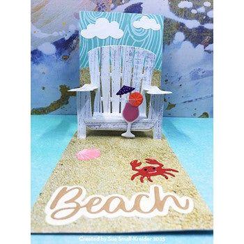 Karen Burniston Word Set 16 Beach Happy Hour Dies 1229 crab