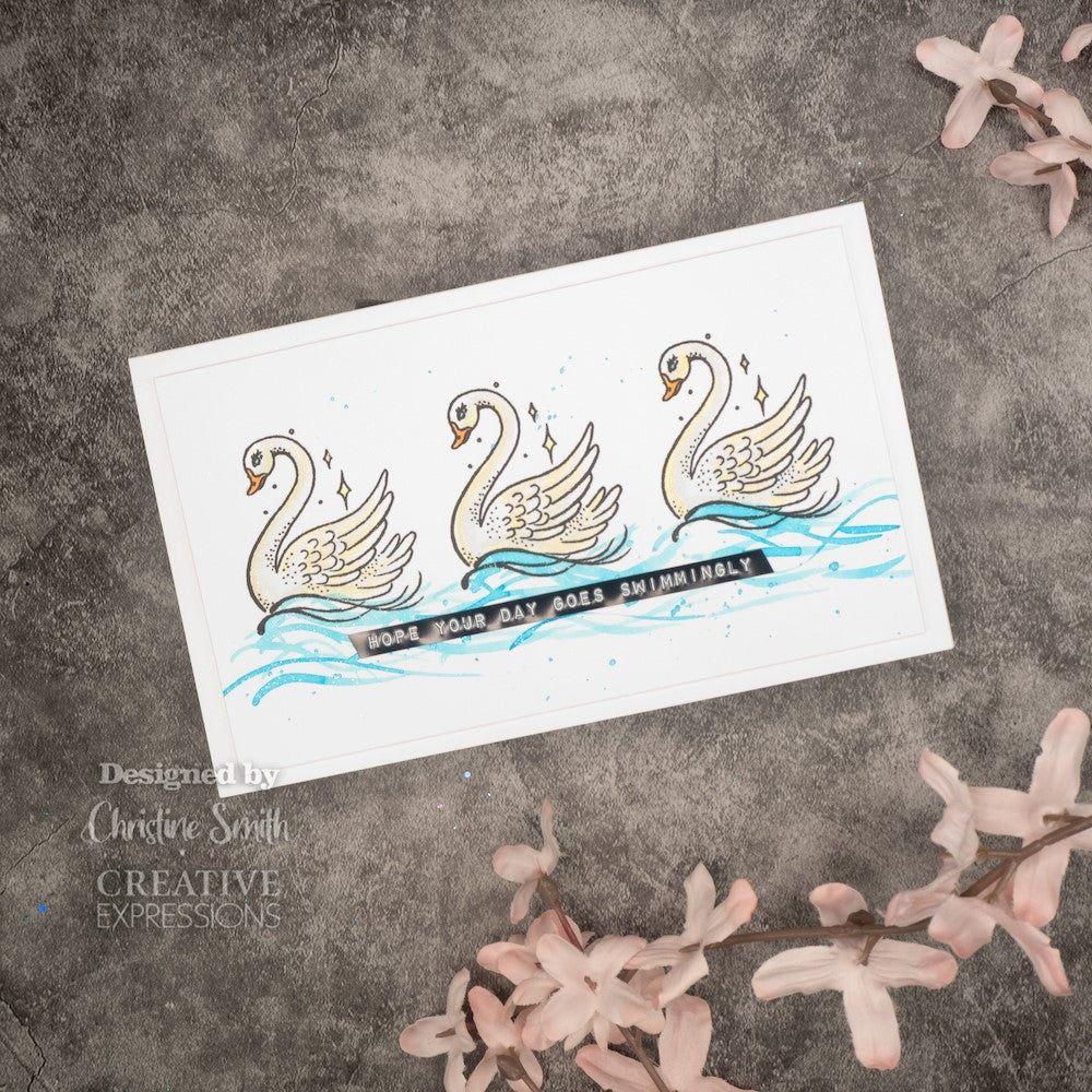 Creative Expressions Swan In A Million Stamps umsdb143 Trio