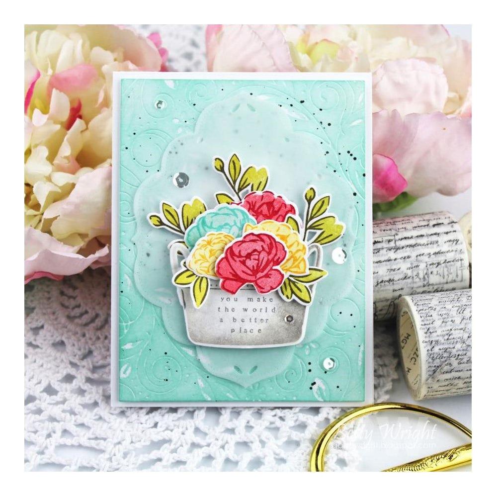 Papertrey Ink Love to Layer Beautiful Brackets Dies PTI-0570 blooms