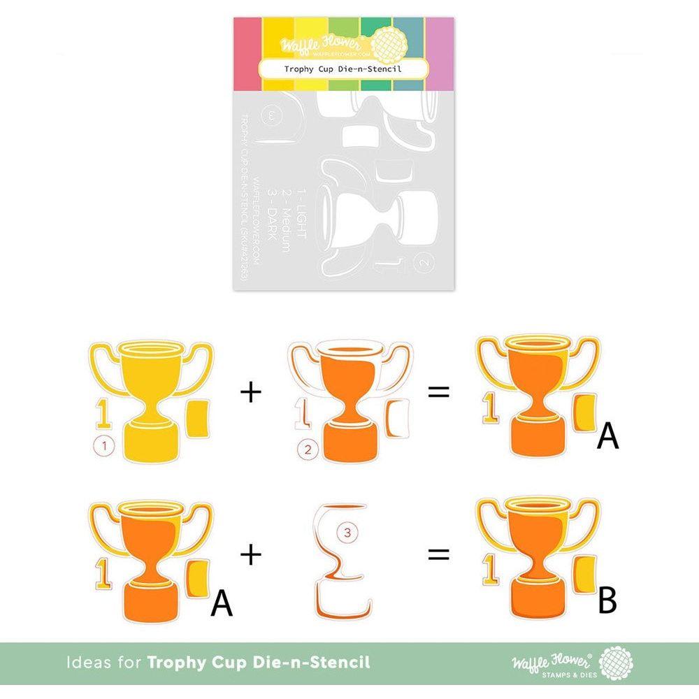 Waffle Flower Trophy Cup Die N Stencil 421263 Ideas