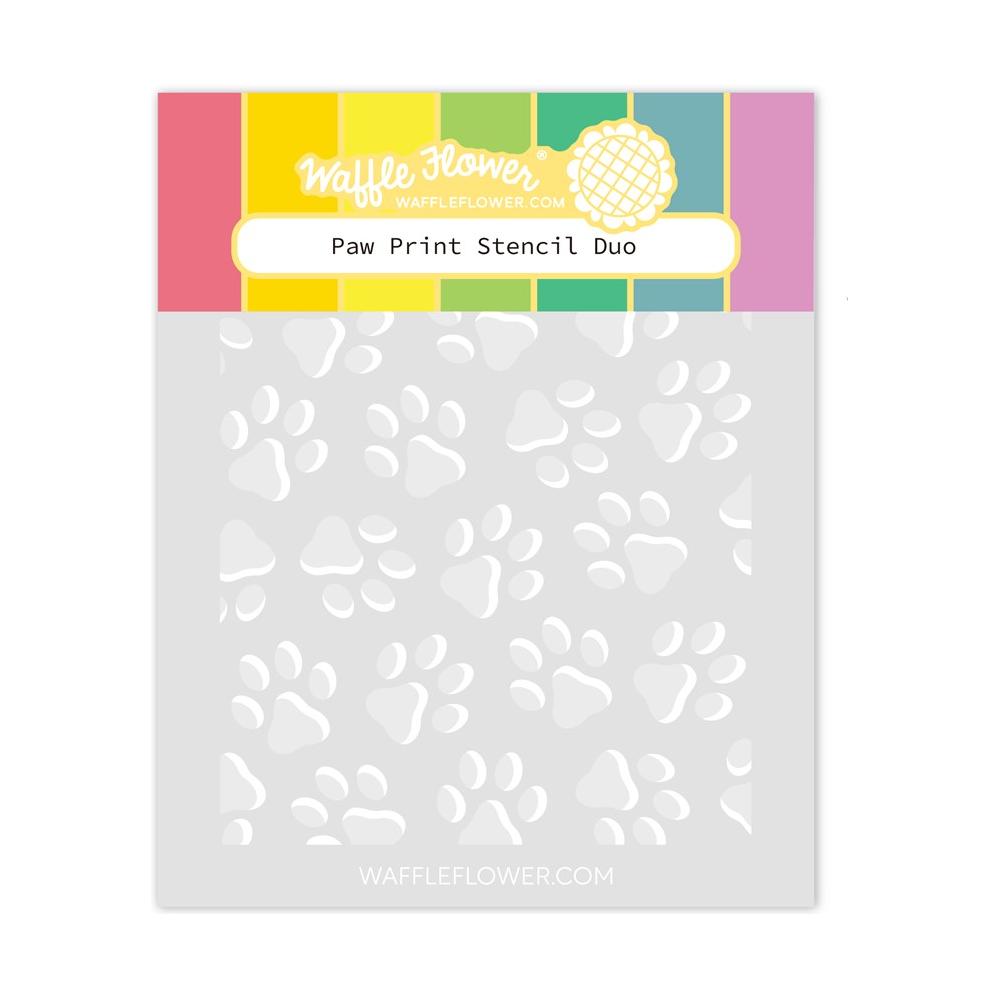 Waffle Flower Paw Print Duo Stencils 421268