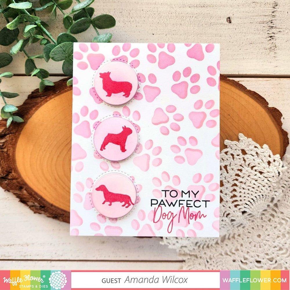 Waffle Flower Paw Print Duo Stencils 421268 Dog Mom