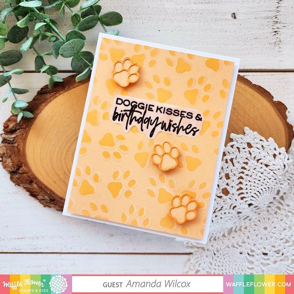 Waffle Flower Paw Print Duo Stencils 421268 Birthday Wishes