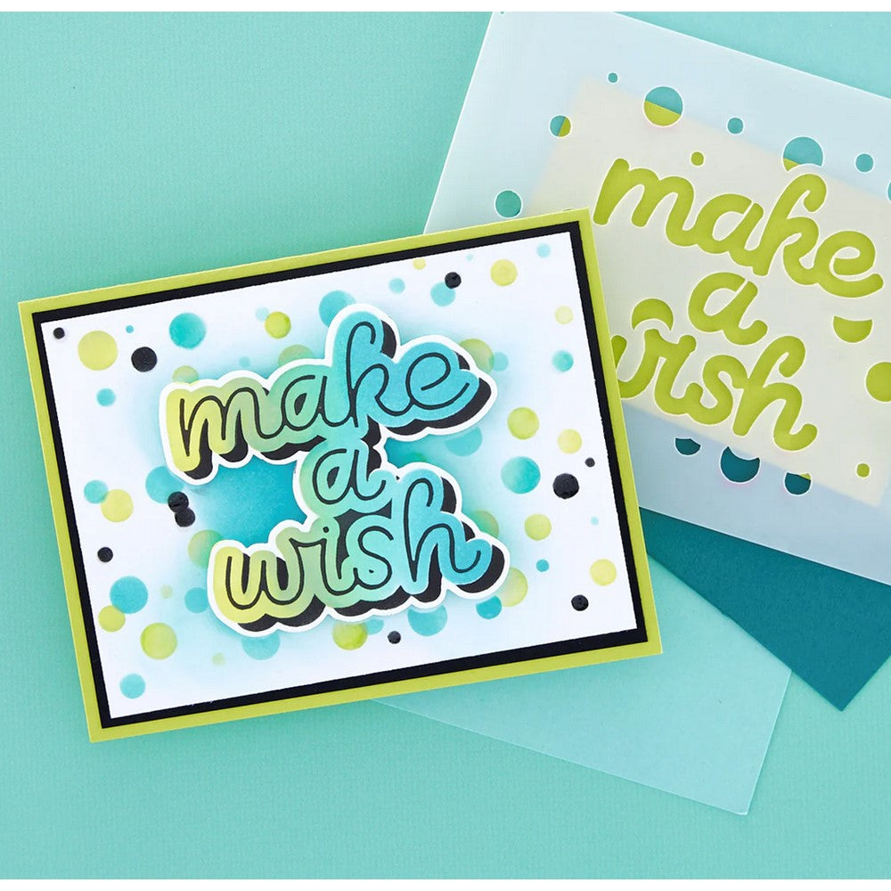 STN-033 Spellbinders Layered Make A Wish Confetti Stencils dots