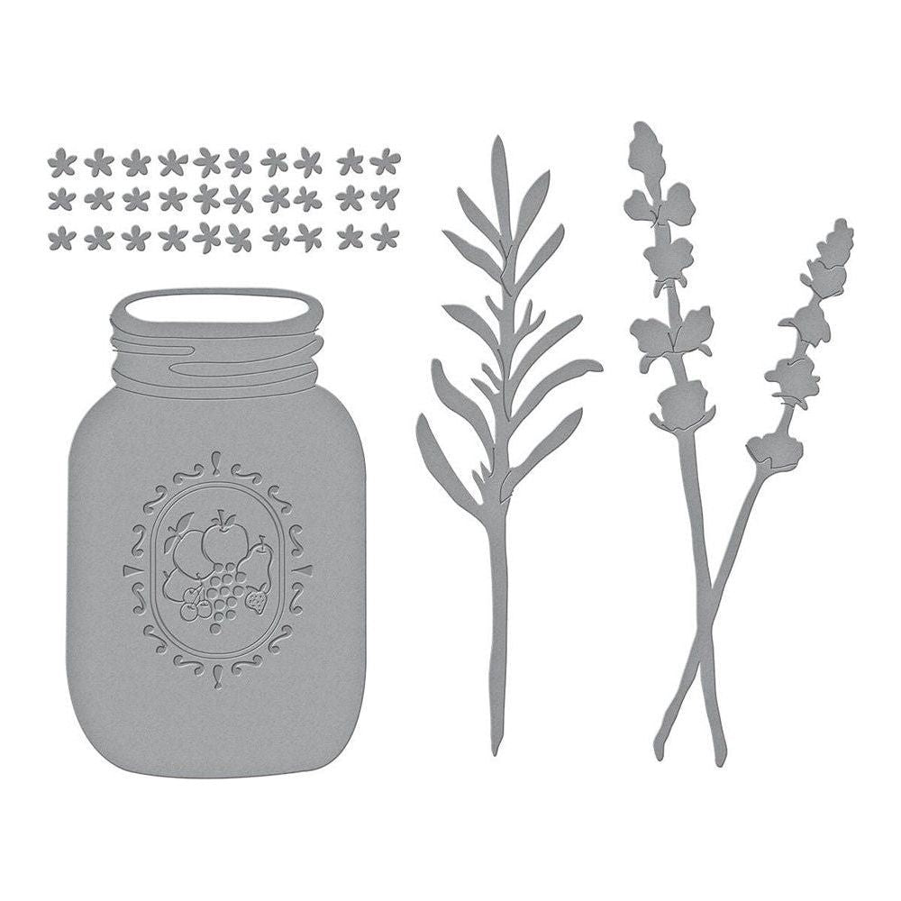 S6-207 Spellbinders Mason Jar and Lavender Etched Dies