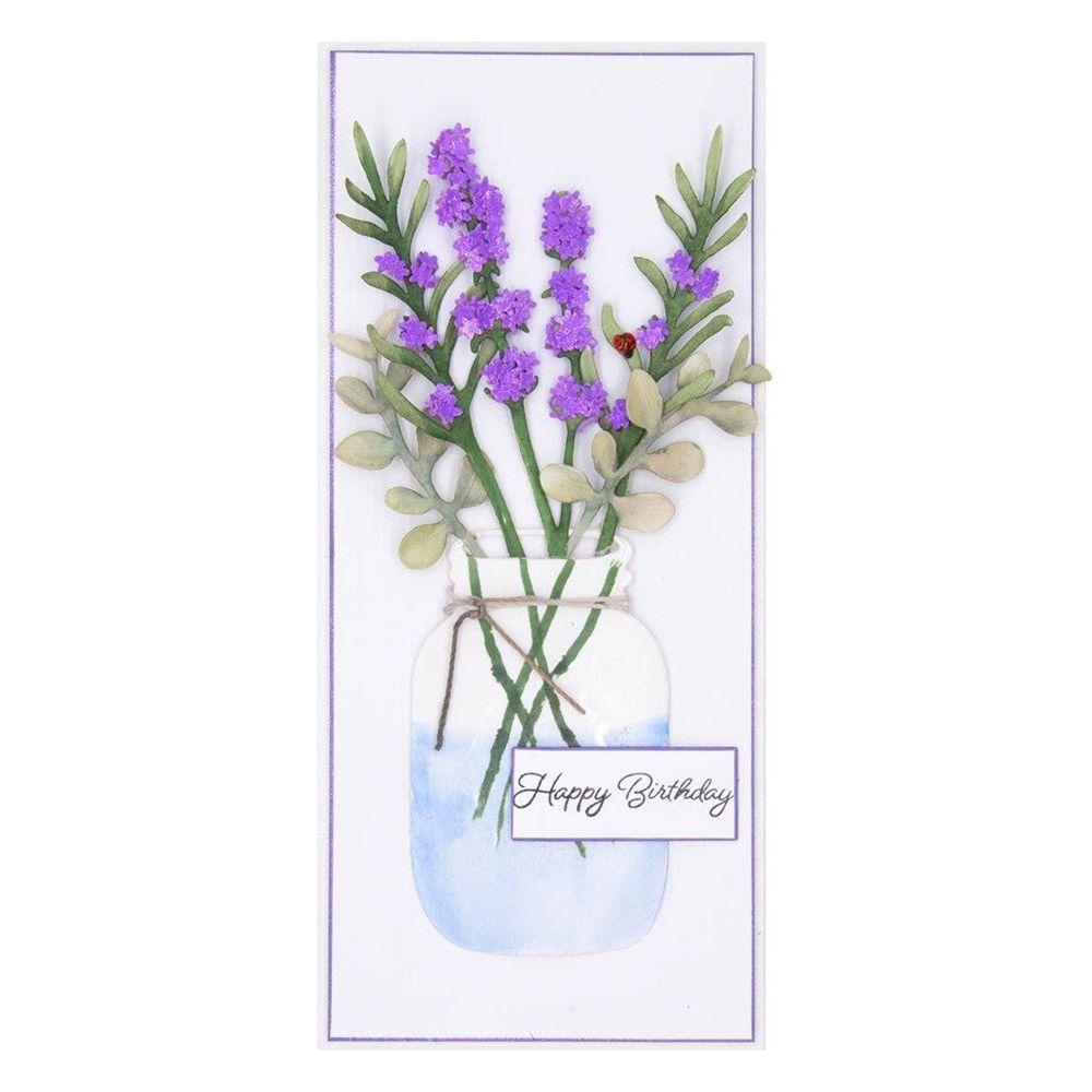 S6-207 Spellbinders Mason Jar and Lavender Etched Dies birthday