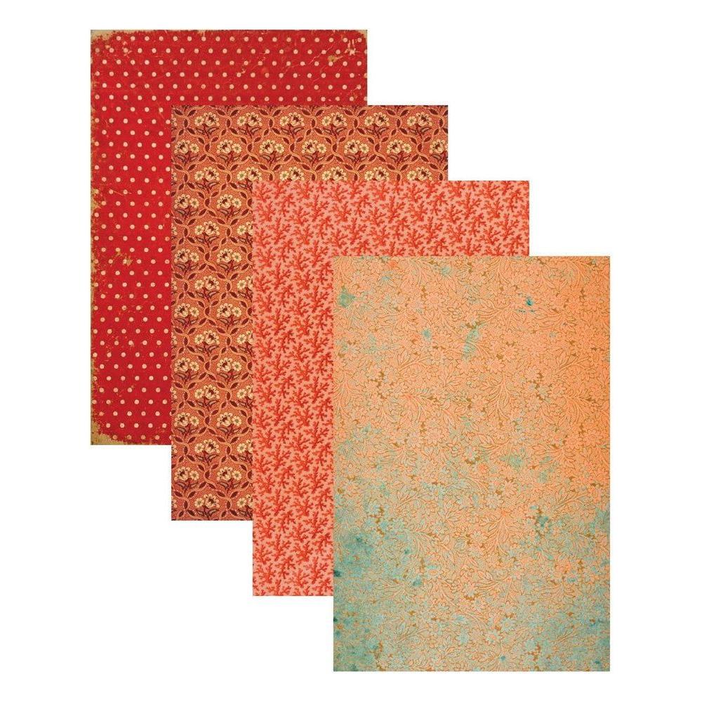 CH-030 Spellbinders Petite Patterns 6 x 9 inch Paper Pad red