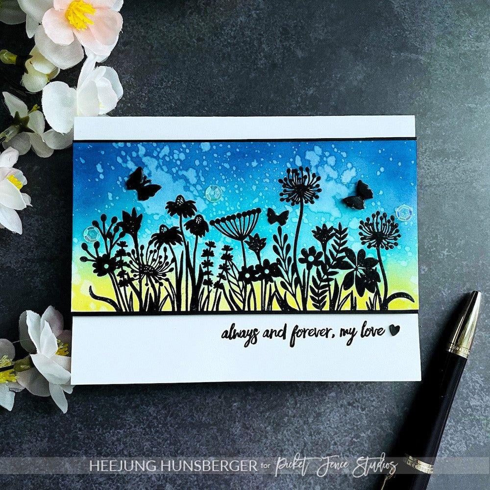 Picket Fence Studios Plant Happy Thoughts Clear Stamps f174 My Love