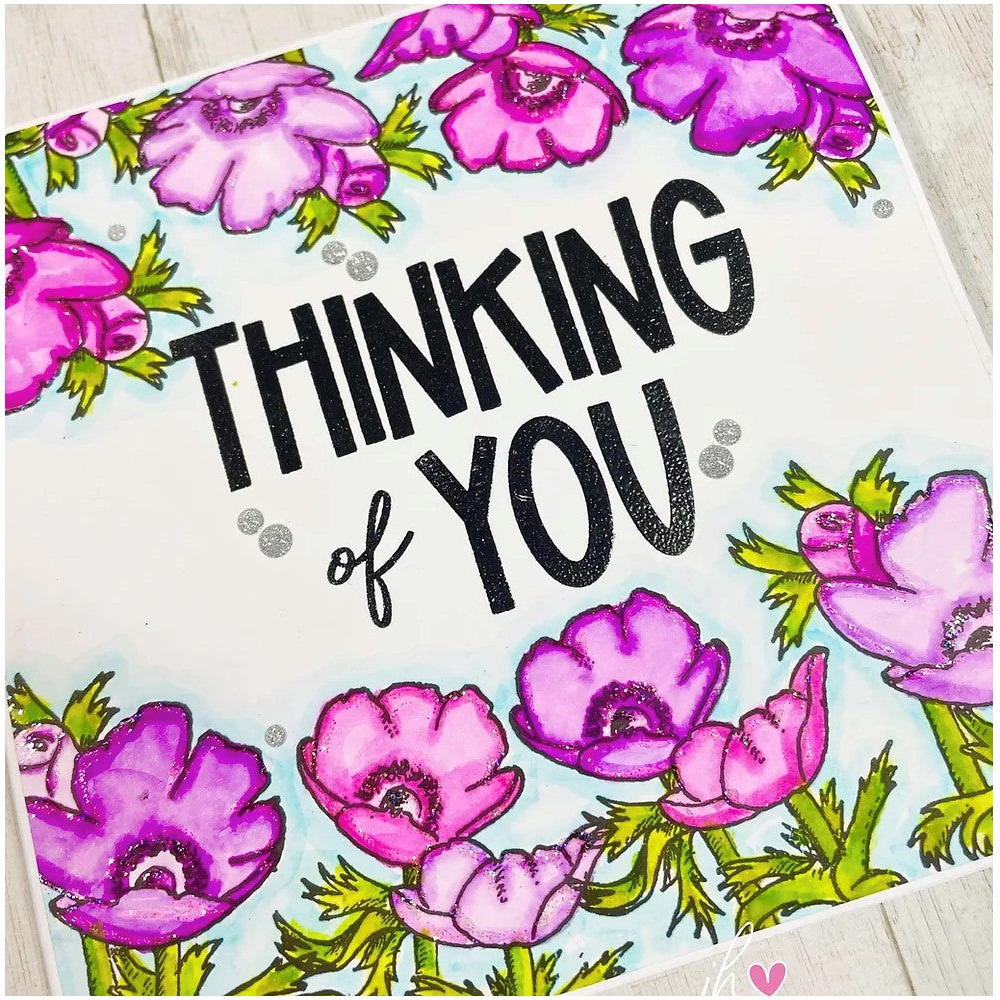 Julie Hickey Designs Thinking Thank and More Clear Stamps JHE1037 blooms