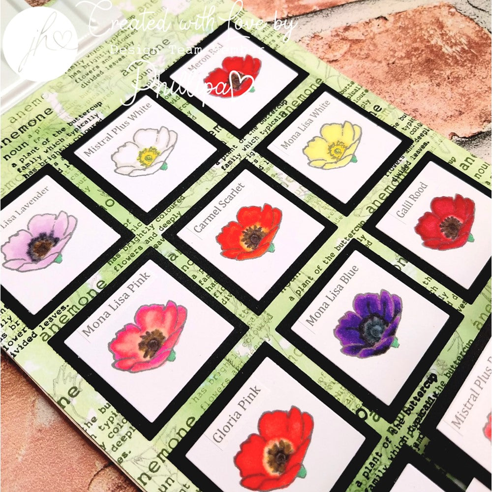 Julie Hickey Designs Peter's Anemones Clear Stamps DS-PT-1039 blooms