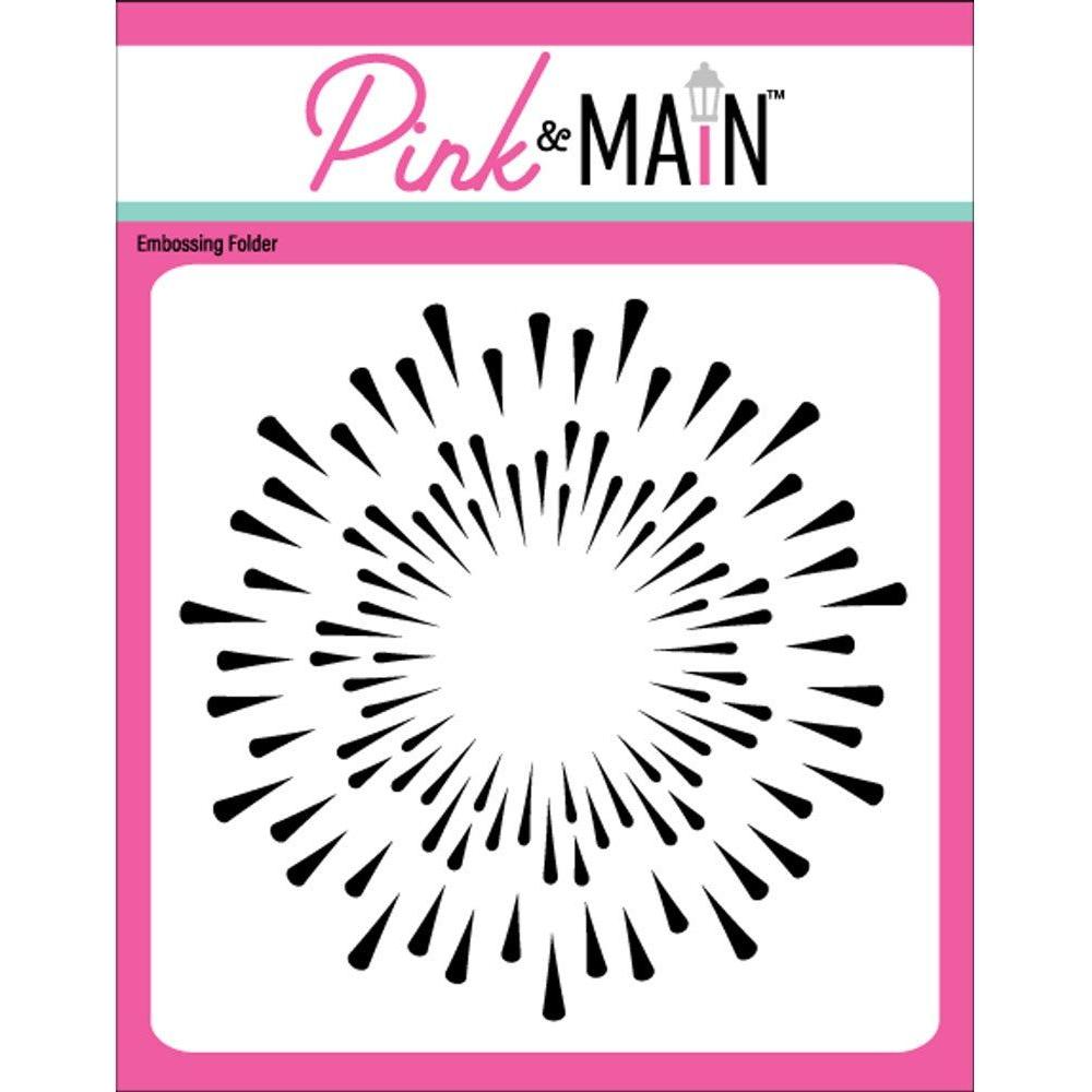 Pink and Main Fireworks Embossing Folder PMT058