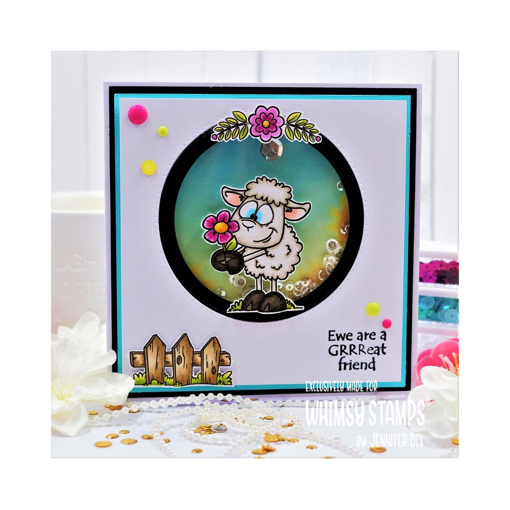 Whimsy Stamps Friend Like Ewe Clear Stamps DP1109 Great Friend