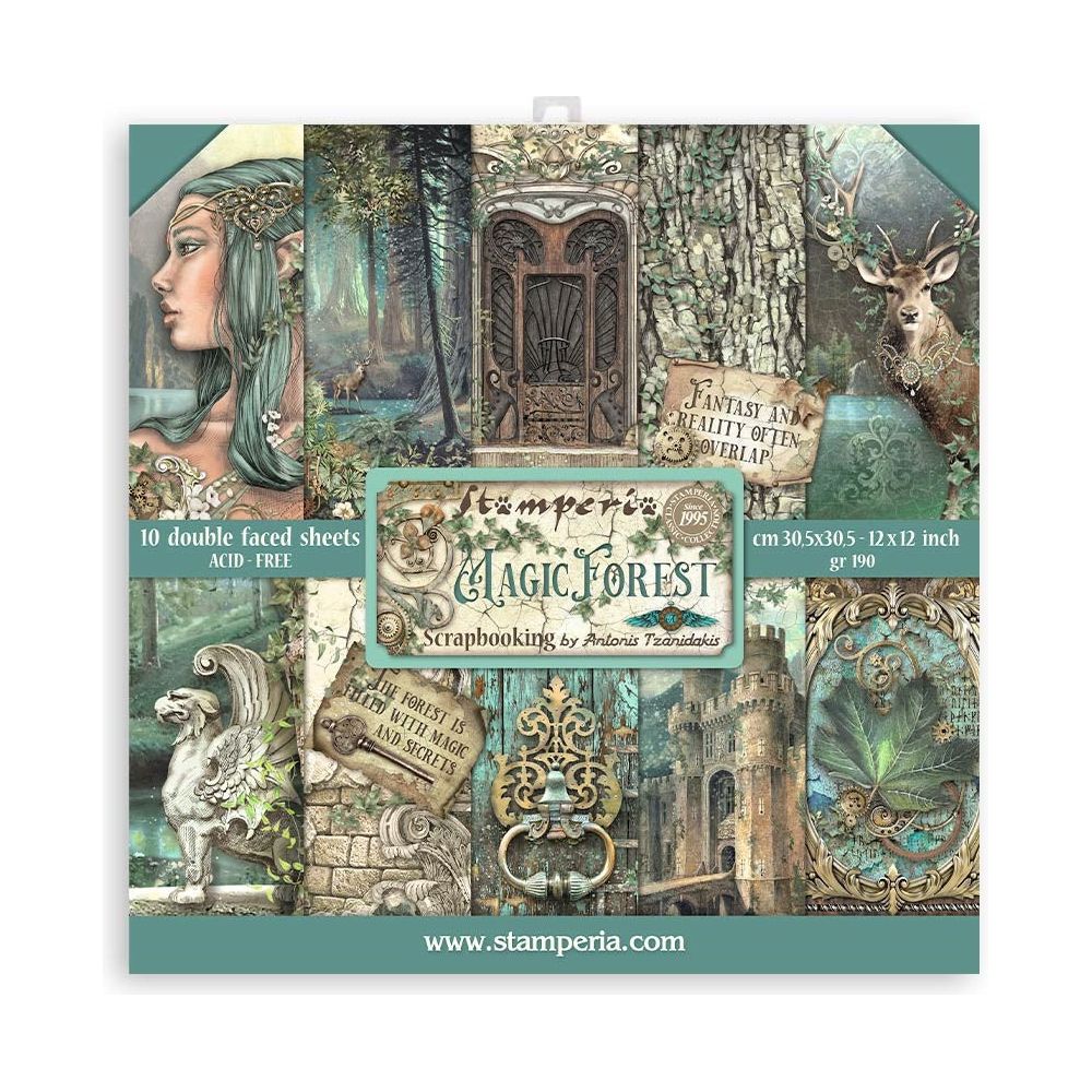 Stamperia Magic Forest 12 x12 Paper Pad sbbl130