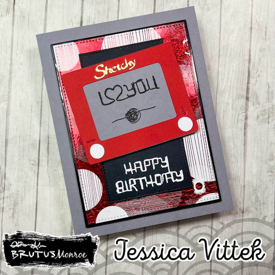Etch-a-sketch card - Stampin' Studio  Kids birthday cards, Cards handmade,  Cool cards