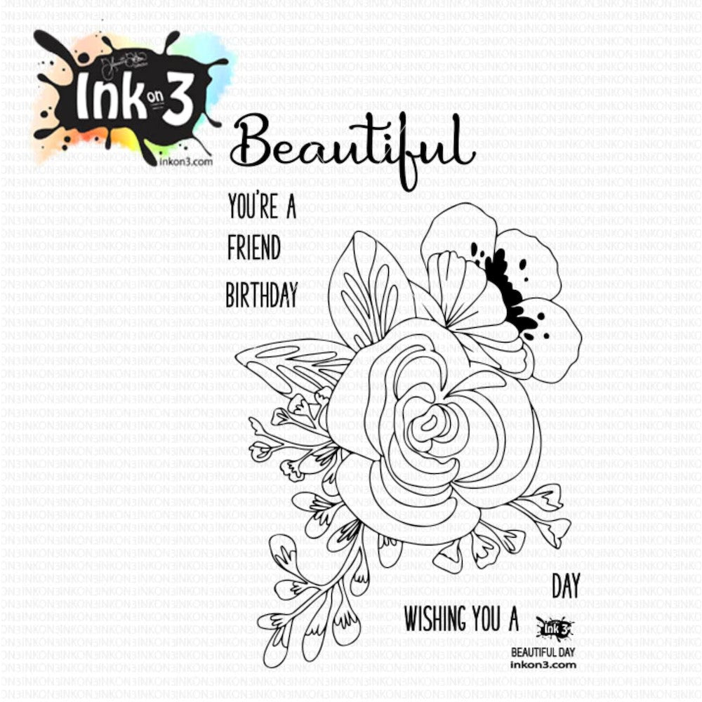 Inkon3 Beautiful Day Clear Stamp Set 89939