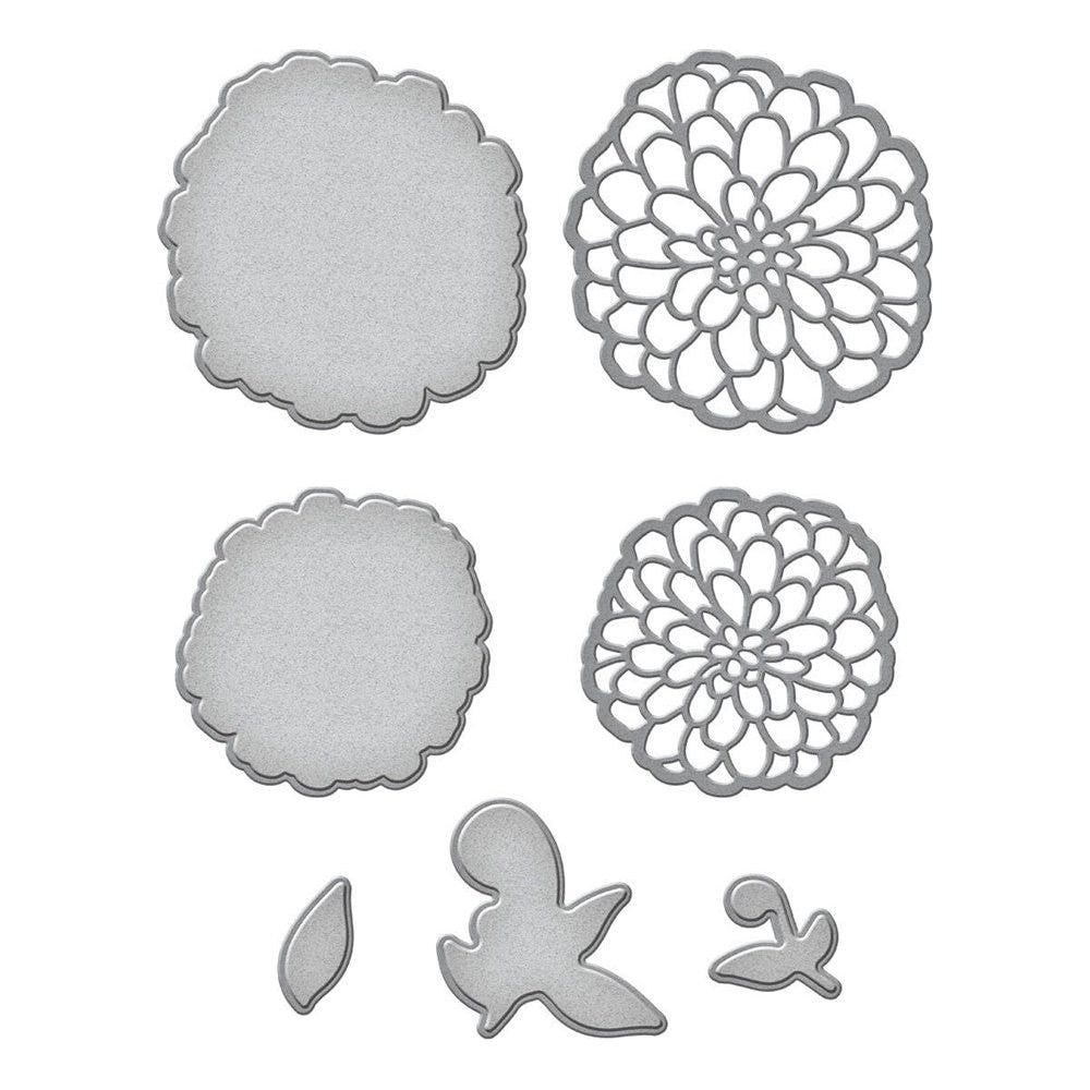 S3-455 Spellbinders Darling Dahlias Etched Dies