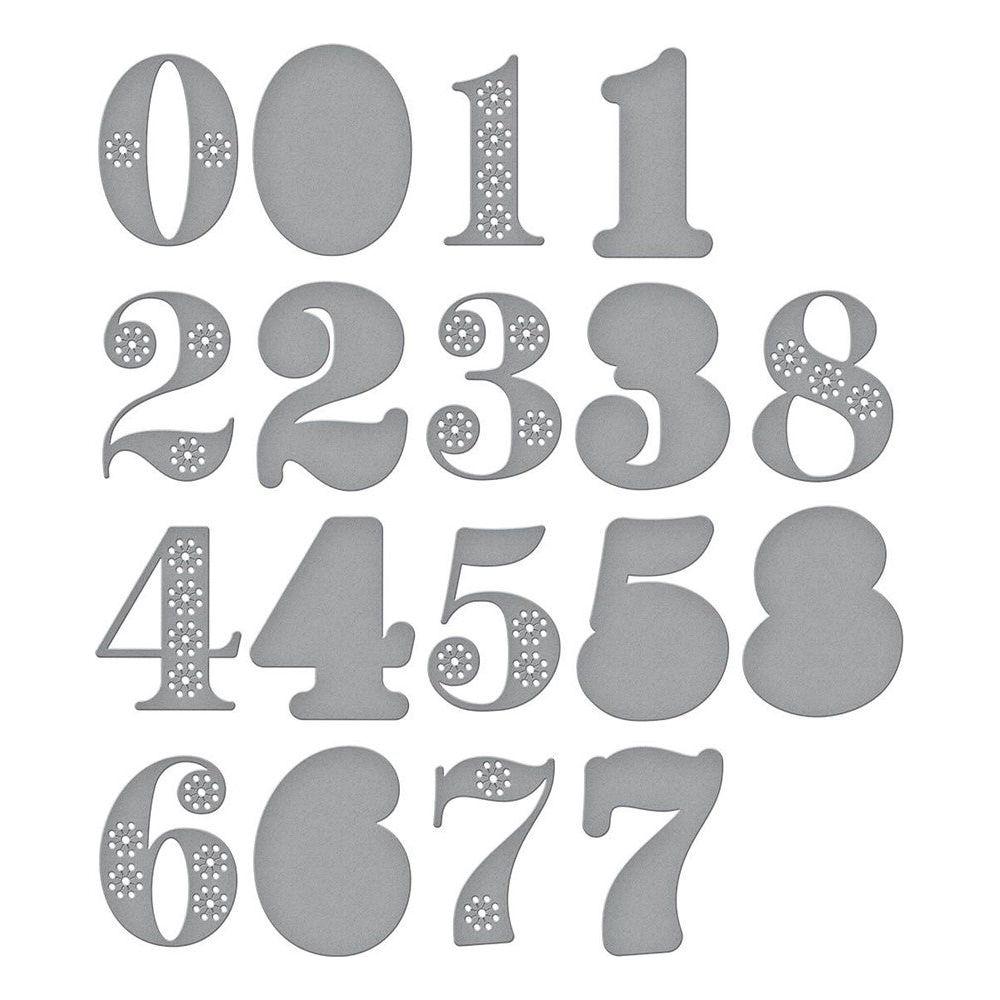 S7-234 Spellbinders Stitched Numbers Etched Dies