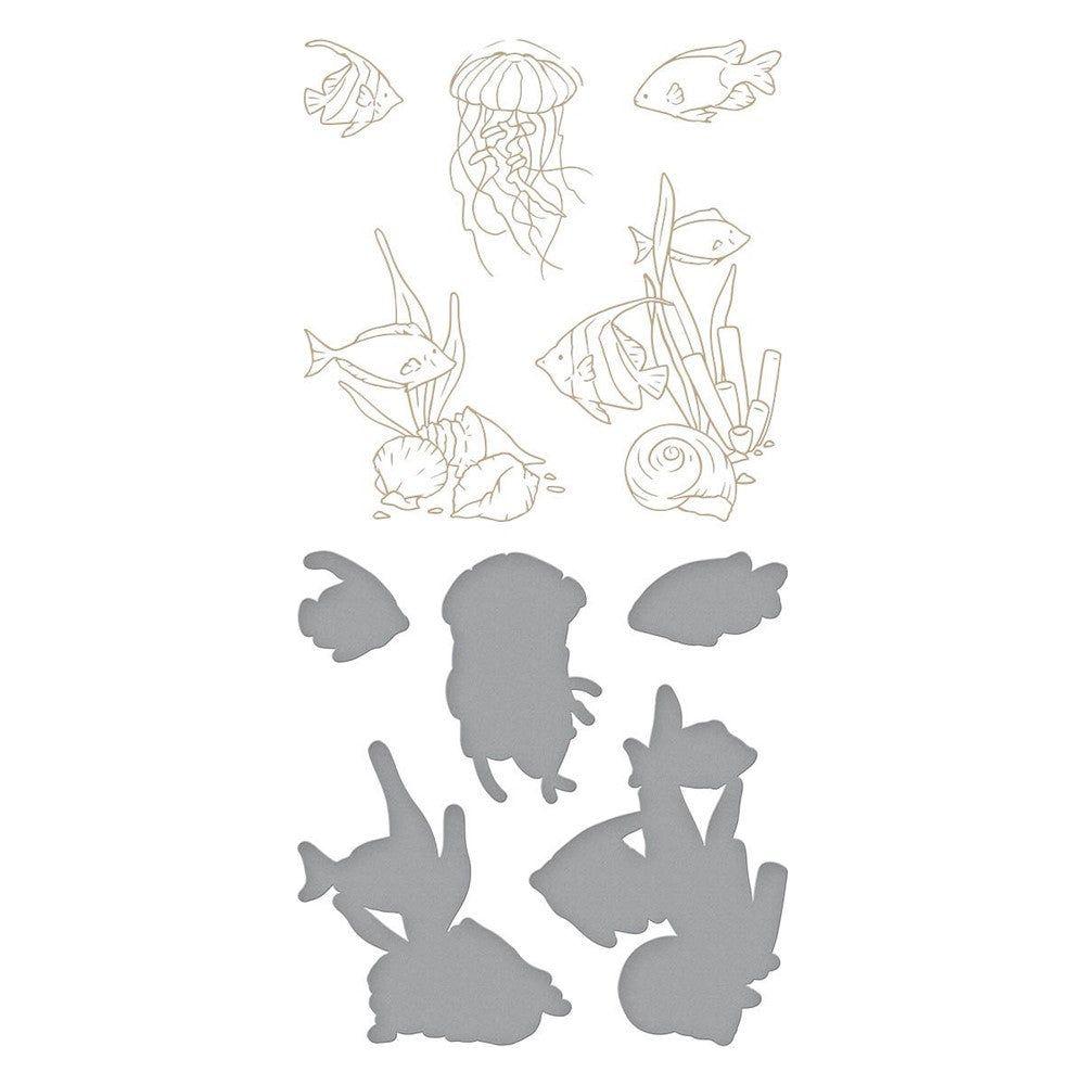 GLP-374 Spellbinders Under the Sea Glimmer Hot Foil Plate and Die Set