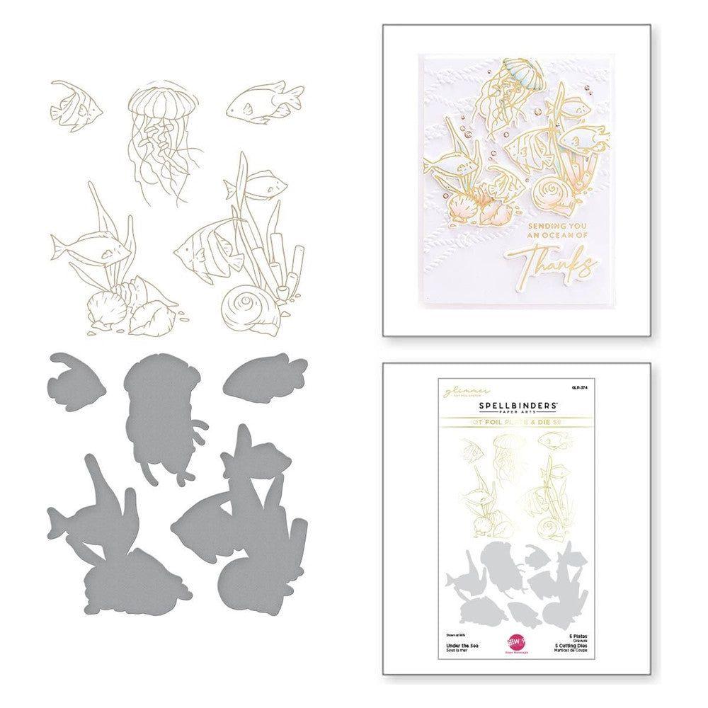 GLP-374 Spellbinders Under the Sea Glimmer Hot Foil Plate and Die Set example and detail