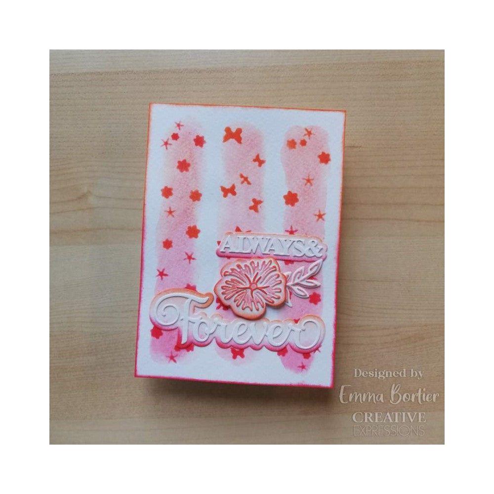 Creative Expressions Breezy Blooms Washi Tape Layering Stencil cest112 always forever