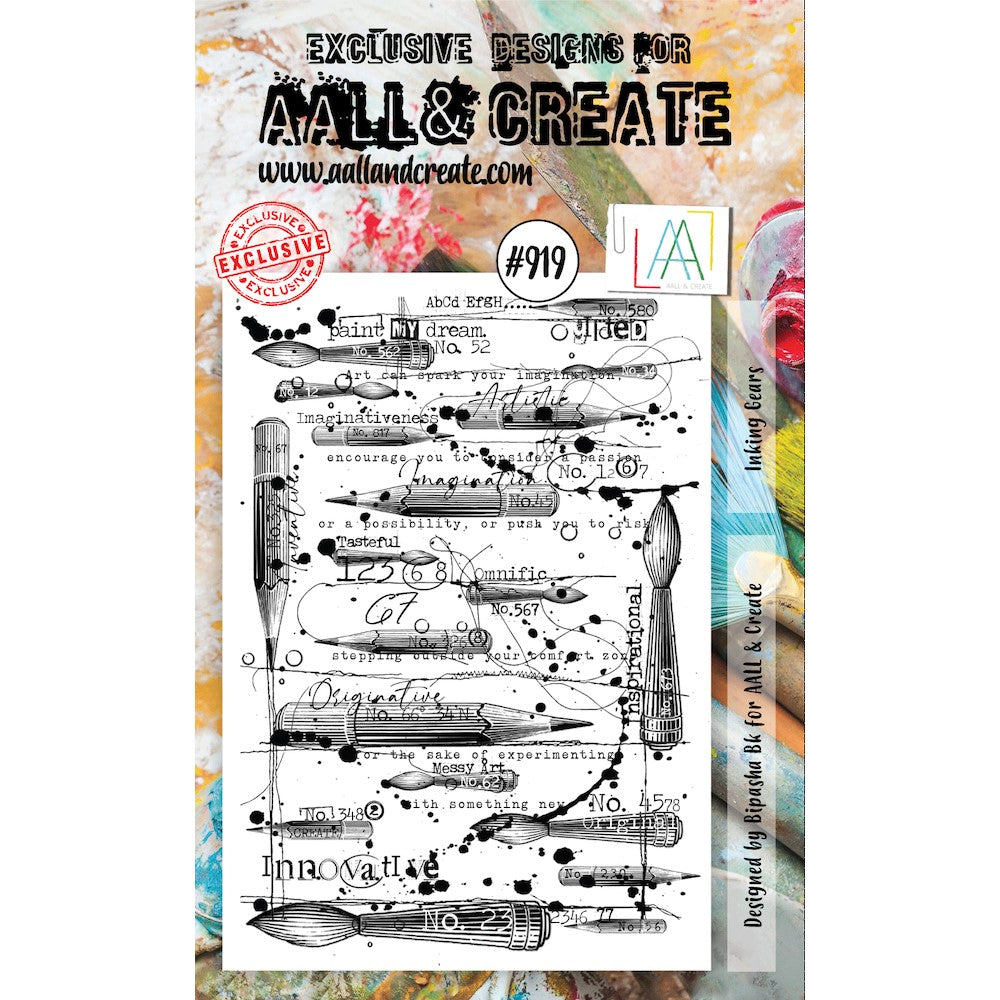 AALL & Create Inking Gears A6 Clear Stamp aall919