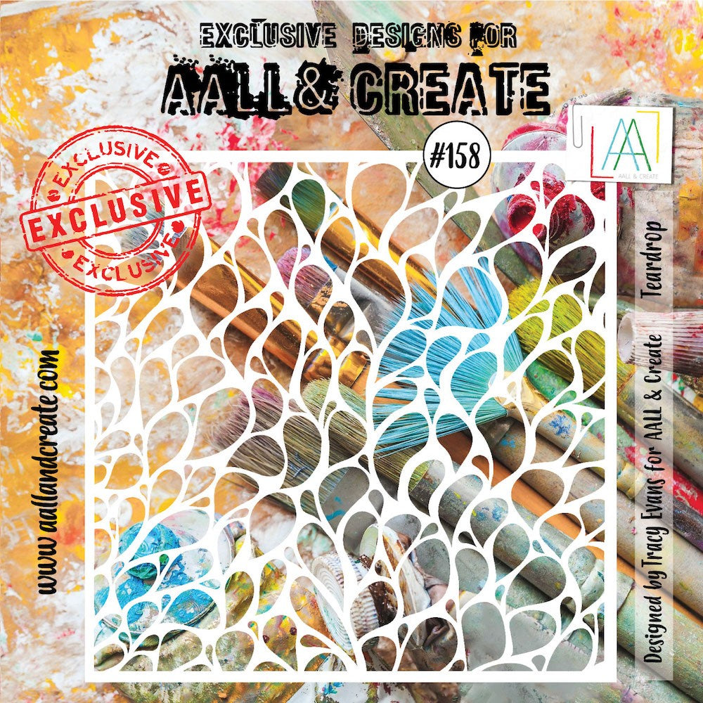 AALL & Create Teardrop 6x6 Stencil aal158