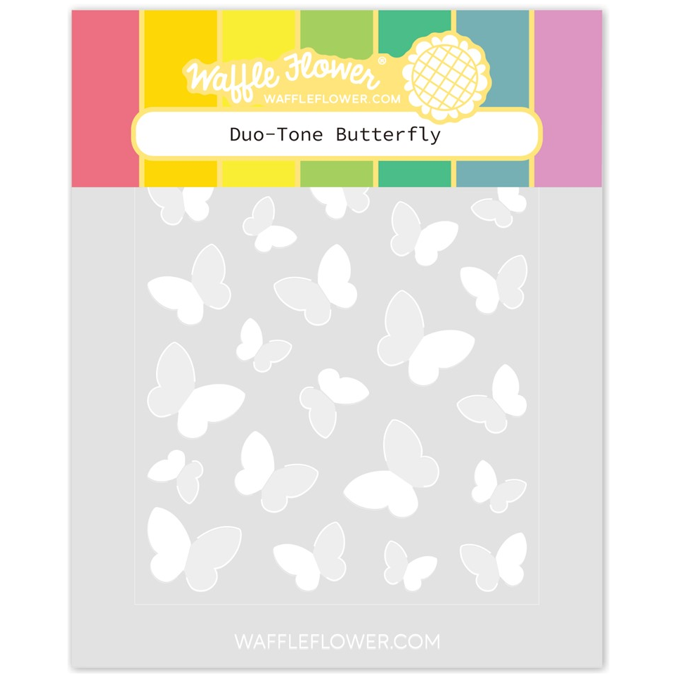 Waffle Flower Duo Tone Butterfly Stencil Set 421328