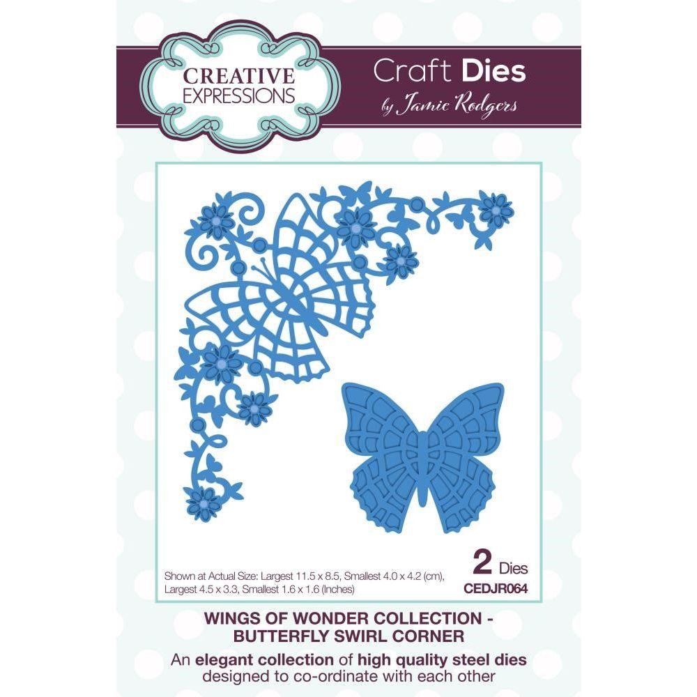 Creative Expressions Butterfly Swirl Corner Dies Wings of Wonder Collection cedjr064