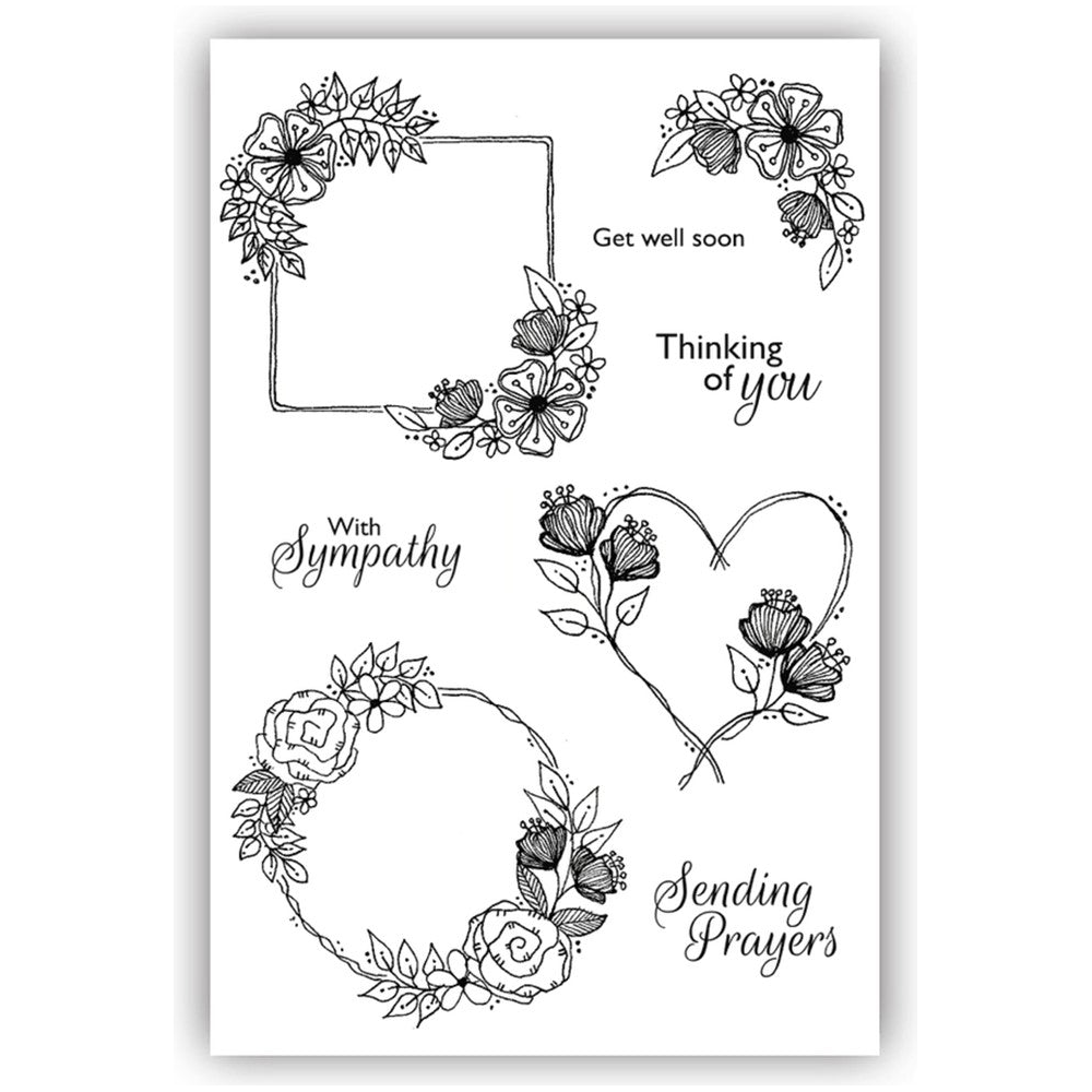 Julie Hickey Designs Fancy Framed Florals Clear Stamps JH1068