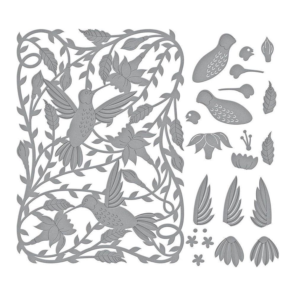 Spellbinders Delicate Floral Hummingbirds Etched Dies s7-230 – Simon ...