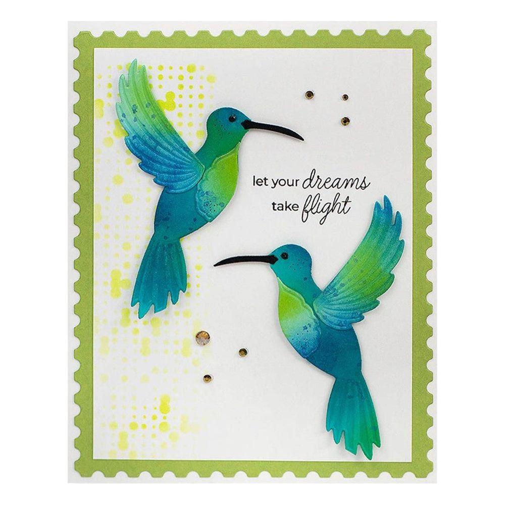 S5-561 Spellbinders Pop Up Hummingbird Etched Dies let your dreams take flight