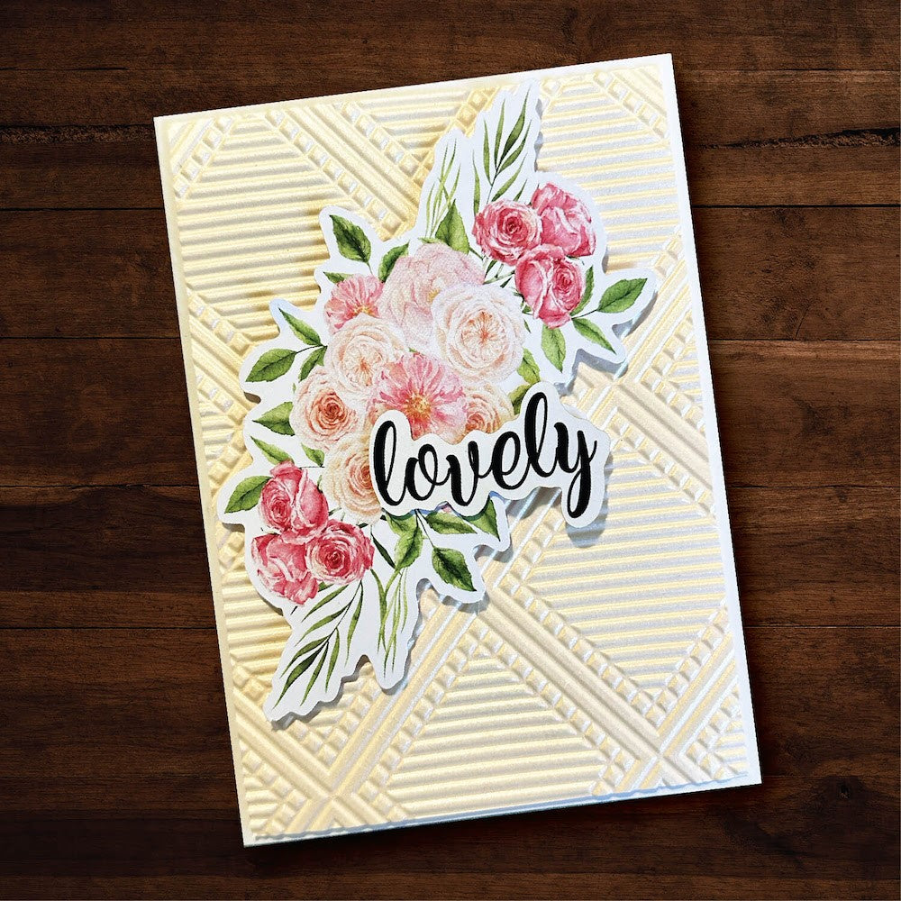 Paper Rose Daisy White Shimmer Cardstock A5 19045