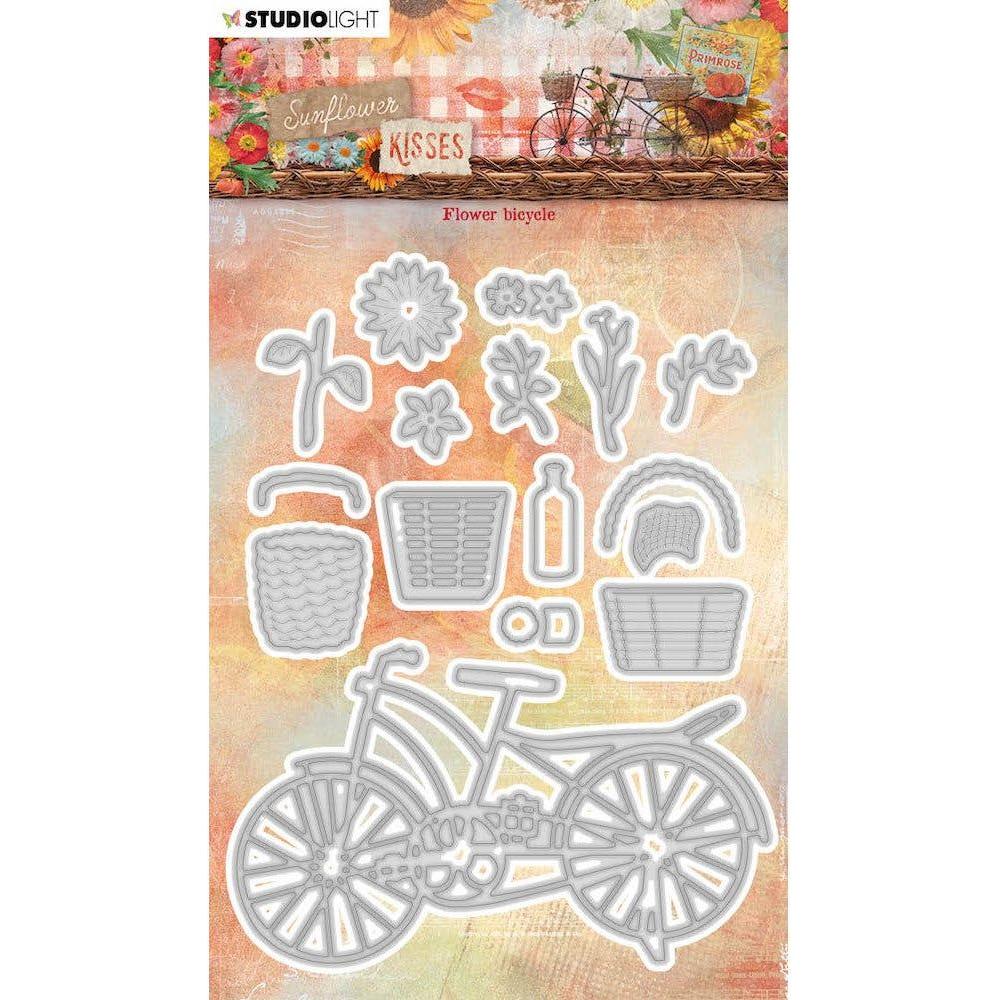 Studio Light Sunflower Bicycle Dies Sunflower Kisses Collection slskcd526