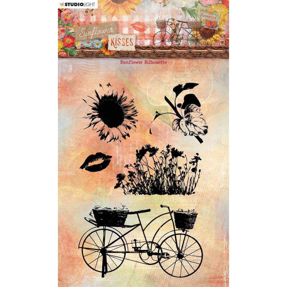 Studio Light Sunflower Silhouette Clear Stamps Sunflower Kisses Collection slskstamp439