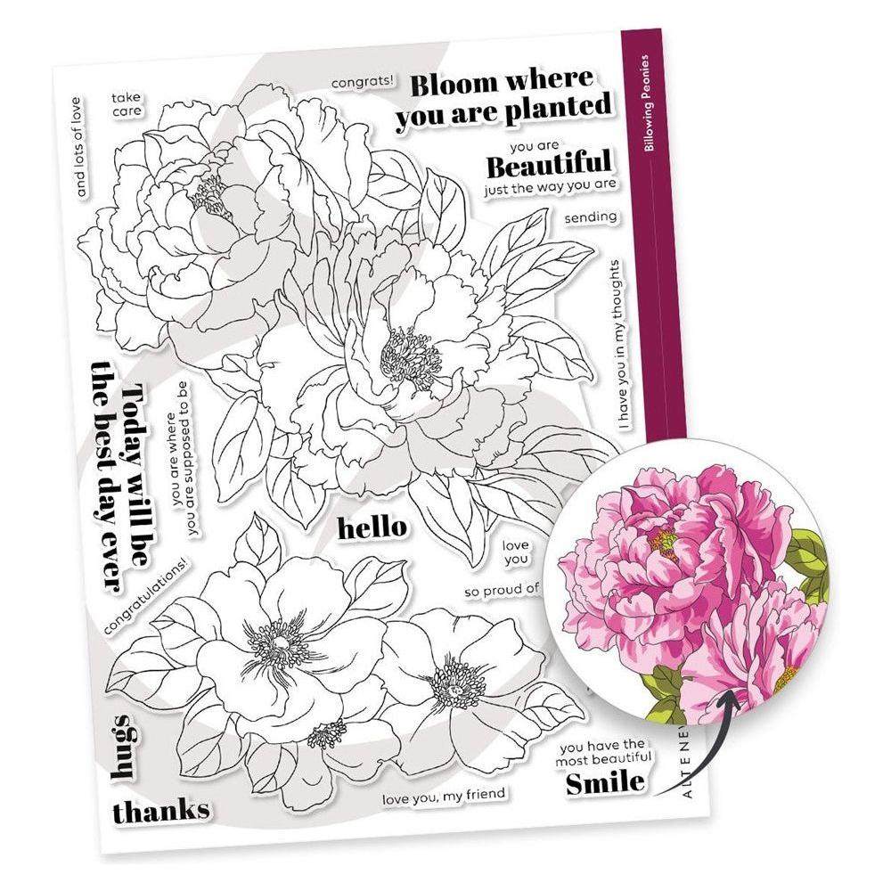 Altenew Billowing Peonies Clear Stamps alt7740