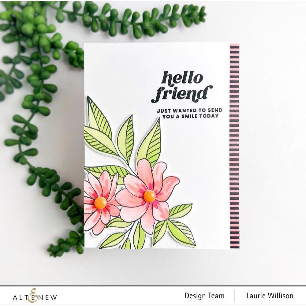 Altenew Sweet Bouquet Layering Stencils alt7732 hello friend