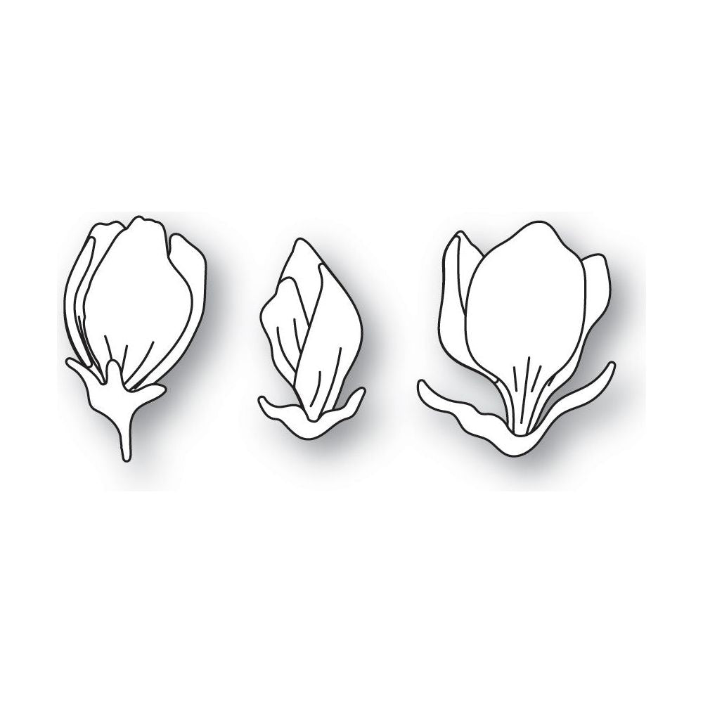 Memory Box Magnolia Bud Trio Dies 94718 close detail