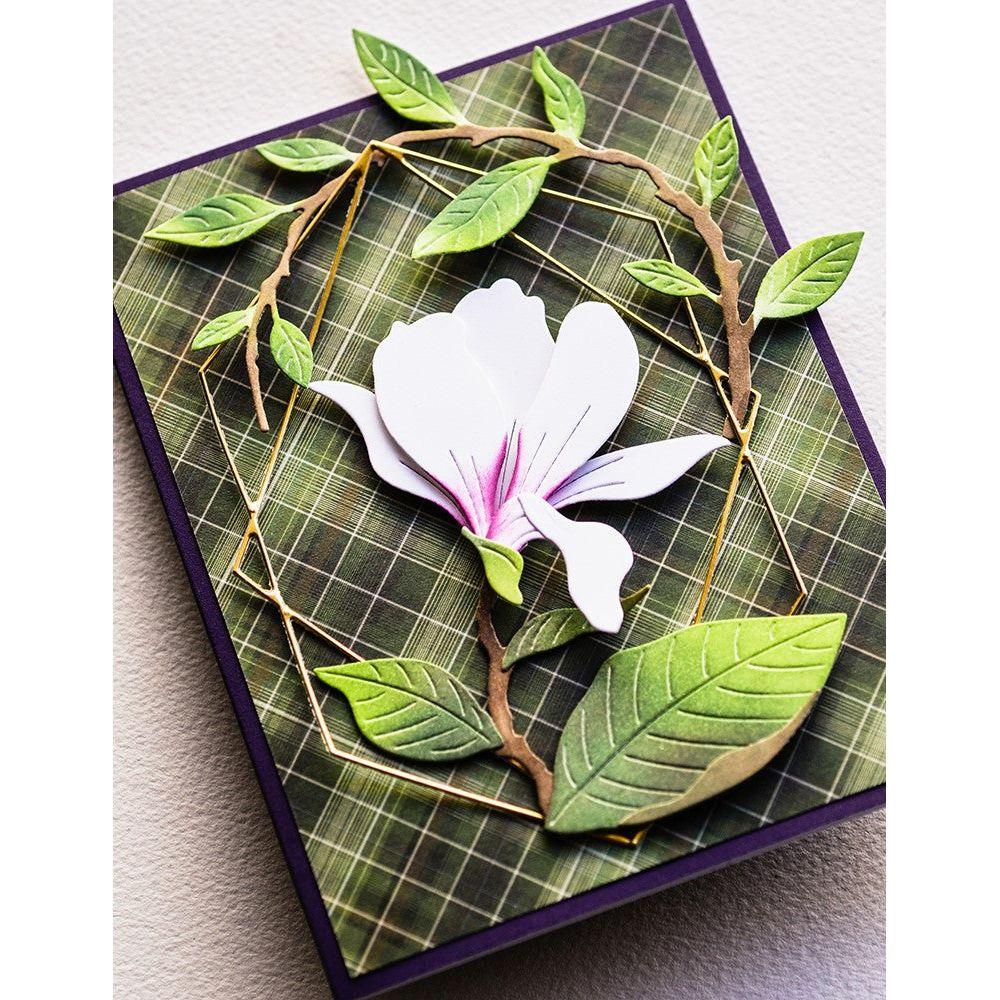 Memory Box Curved Magnolia Branch Dies 94719 plaid