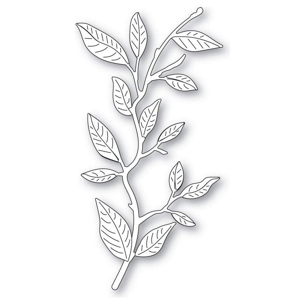 Memory Box Magnolia Leaf Branch Dies 94721 close detail