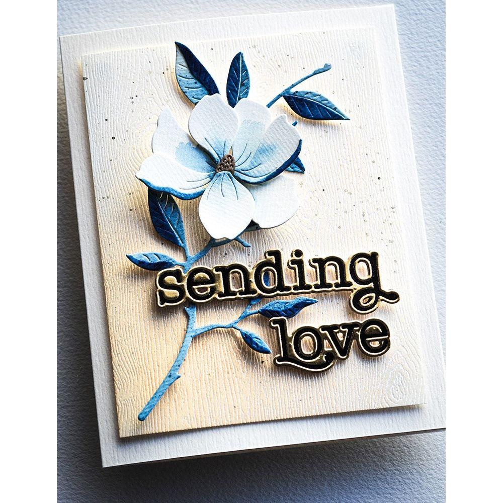 Memory Box Magnolia Leaf Branch Dies 94721 sending love