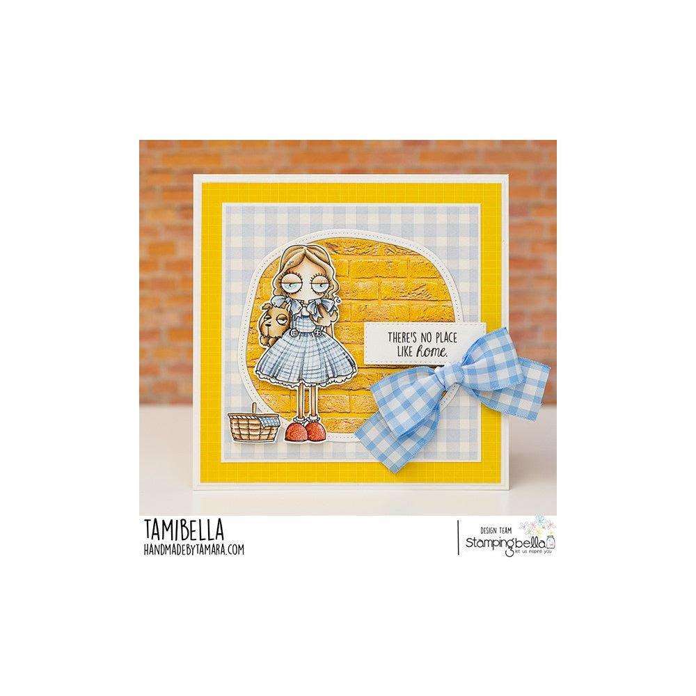 Stamping Bella Oddball Oz Dorothy and Toto Cling Stamps eb1227 gingham