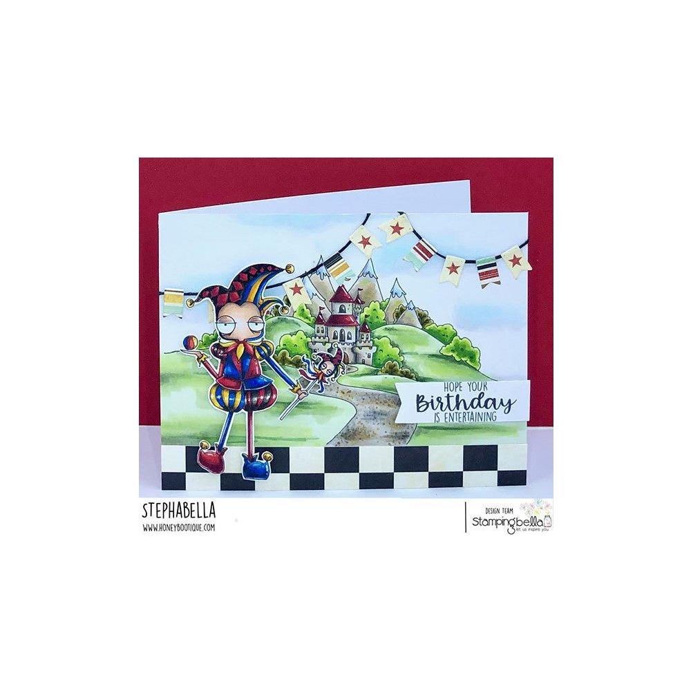 Stamping Bella Oddball Court Fairytale Jester Cling Stamp eb1221 flags