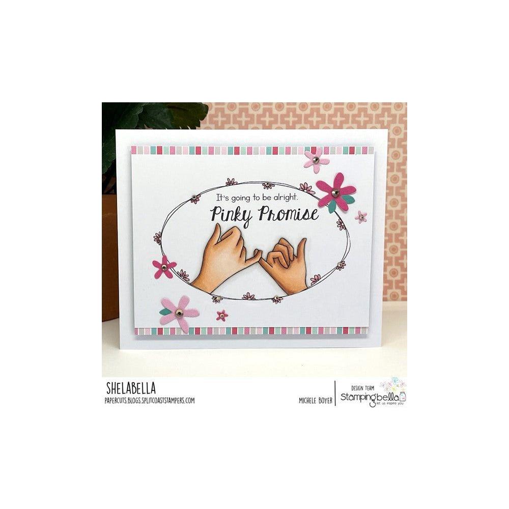 Stamping Bella Pinky Promise Sentiment Set Cling Stamps eb1235 blooms