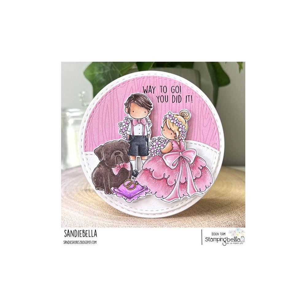 Stamping Bella Tiny Townie Wedding Trio Cling Stamps eb1240 circle