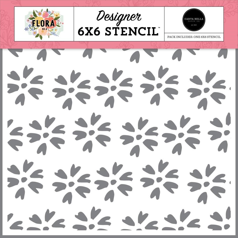 Carta Bella Prettiest Picks 6 x 6 Stencil cbfrn316034